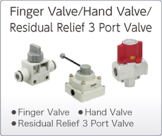 Finger Valve/Hand Valves/Residual Relief 3 Port Valve